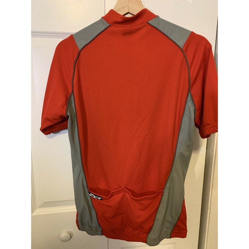 Zerie Cycling Jersey Bicycle SZ Large Red Gray - Picture 7 of 7